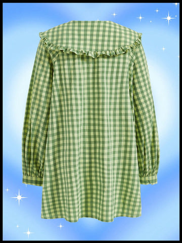 Dopamine Plaid Doll Style Ladies Dress