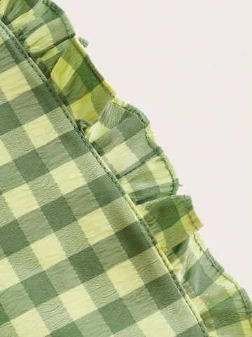 Dopamine Plaid Doll Style Ladies Dress