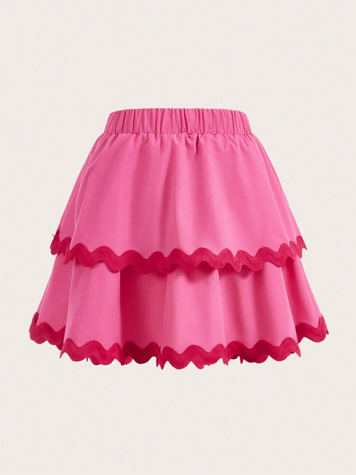 Quirky Fun Dopamine Pink Ruffle Valentines Clothes Pink Summer Skirt