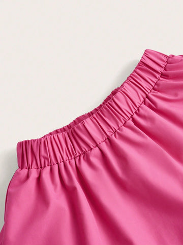 Quirky Fun Dopamine Pink Ruffle Valentines Clothes Pink Summer Skirt