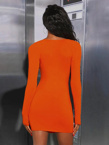 Square Neck Bodycon Dress