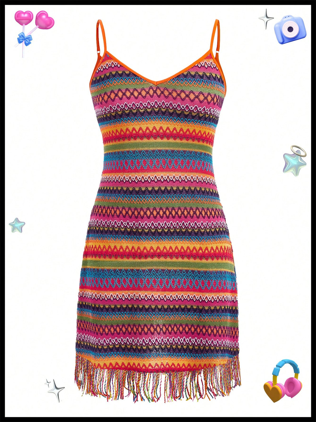 Stripe Beach Cover Up Beach Dress