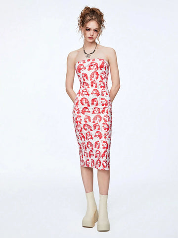 Women Summer Sexy Girls Slit Tube Dress