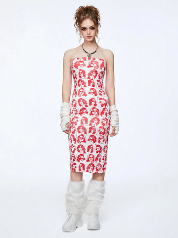 Women Summer Sexy Girls Slit Tube Dress