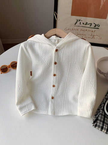 1pc Young Boys Casual Hoodie Shirt, Comfortable, Fashionable, Versatile, Soft & Breathable Fabric