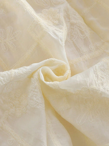 1pc Young Girl Apricot Lace Collar Loose A-Line Dress, Elegant And Sweet Party Wear