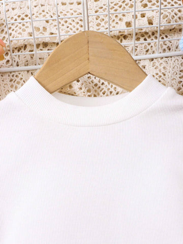 2pcs/Set Girls Young Girl Casual Elegant Cute 3D Floral Hooded Top And Outfit Set