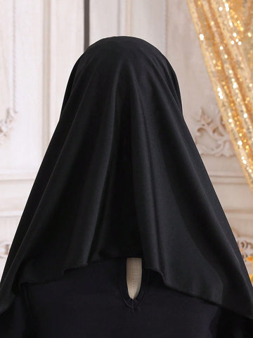 2pcs/Set Young Girls Ramadan Outfit - Traditional Pattern Long Sleeve Dress