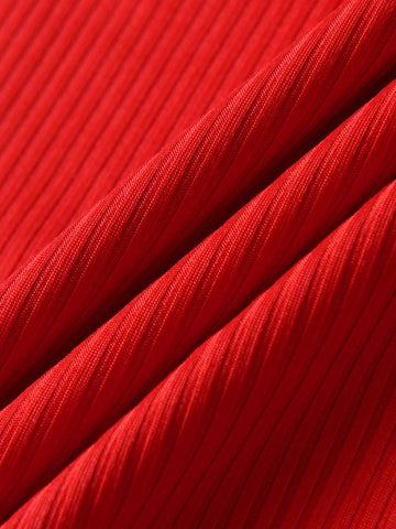 2pcs Young Girl' Casual Solid Color Ruffle Hem Long Sleeve Dress & Colorful Heart Print Ruffle Hem Dress Set, Autumn New Arrival