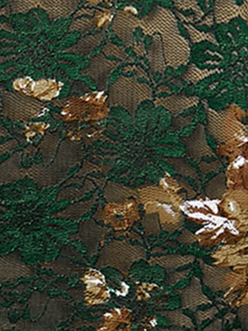 Ladies' Lace Patchwork Sweetheart Collared Bodysuit