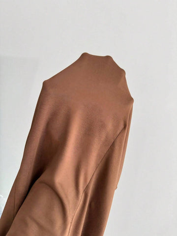 Women's Solid Color Asymmetric Neck Ruched Slim Fit Short Elegant Dress