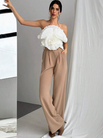 Aloruh Floral Pleated Bandeau