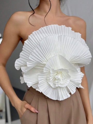Aloruh Floral Pleated Bandeau