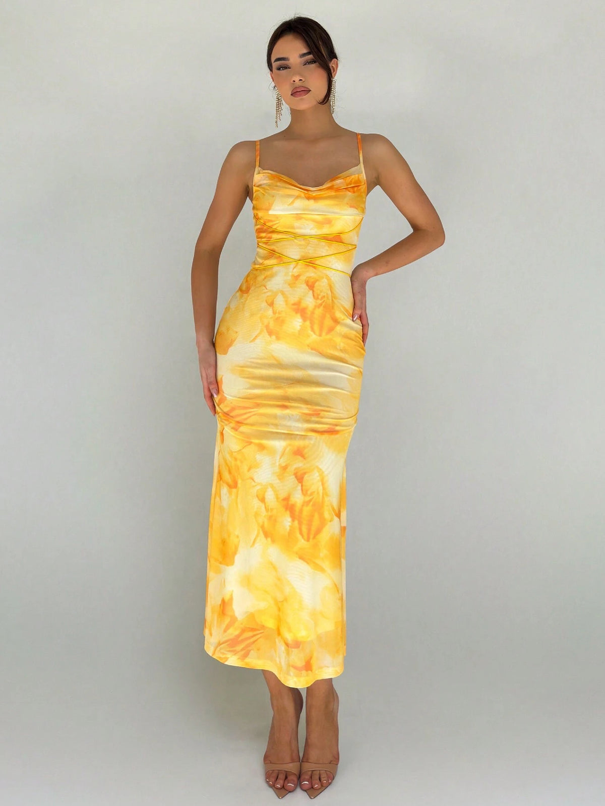 Spring/Summer Vacation Dress With Unique Design & Pure Seductive Style, Waist Cinching & Slimming,
