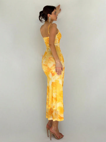 Spring/Summer Vacation Dress With Unique Design & Pure Seductive Style, Waist Cinching & Slimming,
