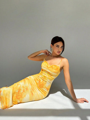 Spring/Summer Vacation Dress With Unique Design & Pure Seductive Style, Waist Cinching & Slimming,