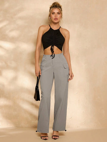 BAE Adjustable Wide Leg Cargo Pants