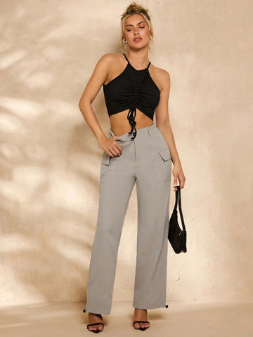 BAE Adjustable Wide Leg Cargo Pants