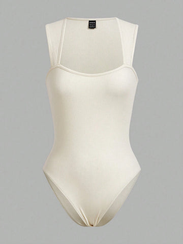 2pcs/Set Women's Casual Round Neck Slim Fit Bodysuit, Suitable For Summermulti-Pack Music Festival Summer Boho Bodysuit