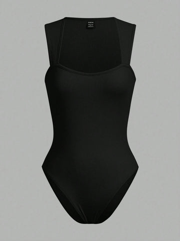 2pcs/Set Women's Casual Round Neck Slim Fit Bodysuit, Suitable For Summermulti-Pack Music Festival Summer Boho Bodysuit