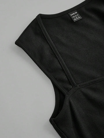 2pcs/Set Women's Casual Round Neck Slim Fit Bodysuit, Suitable For Summermulti-Pack Music Festival Summer Boho Bodysuit