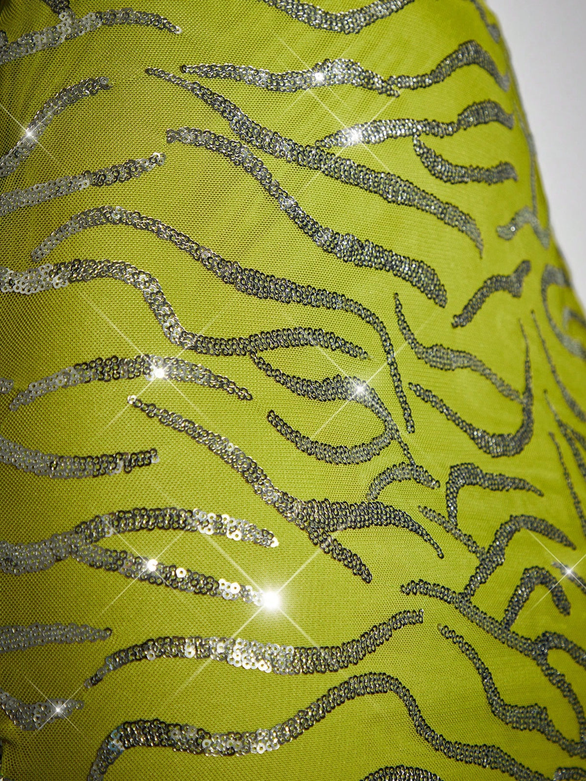 Contrast Sequin Crop Halter Top & Bodycon Skirt