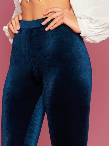 BAE Elastic Waist Velvet Leggings