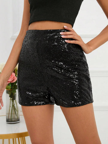 BAE High Waist Sequin Shorts