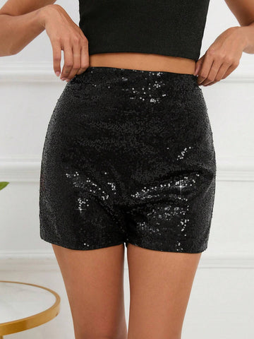 BAE High Waist Sequin Shorts