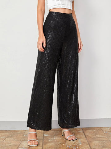 BAE High Waist Sequin Wide Leg Pants