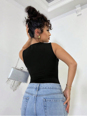 Hollow-Out Tight Bodysuit