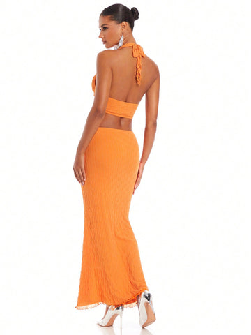 Ladies' Solid Color Two Piece Set