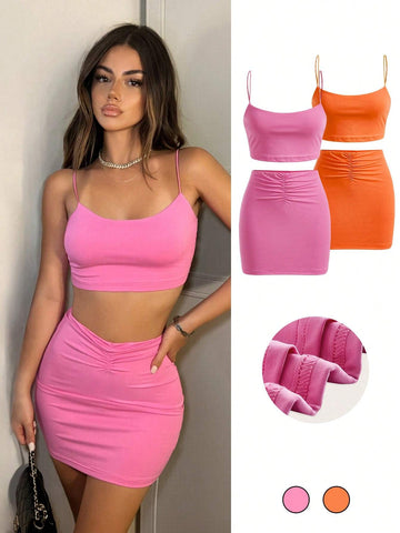 Multi-Pack Solid Color Bodycon Cami Dress For Summer