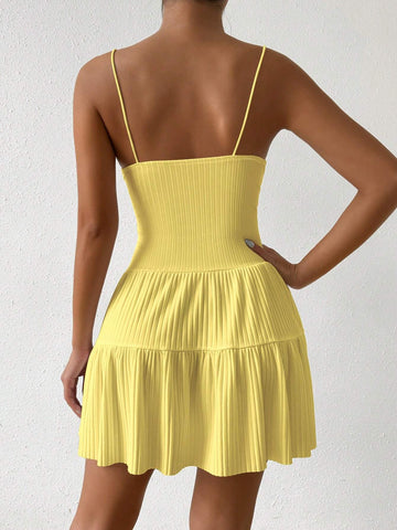 Summer Casual Solid Color Slip Dress