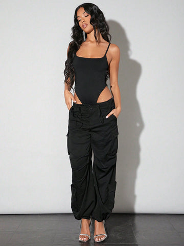 Women'S Cross Back Strap Bodysuit