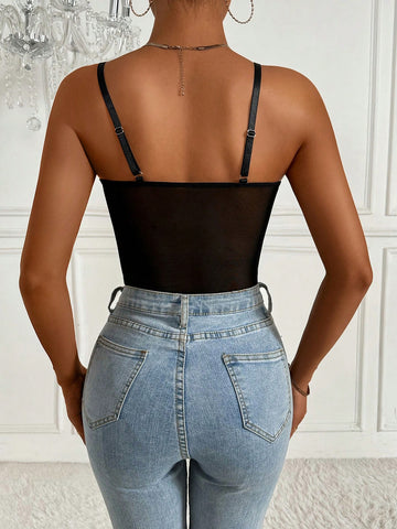 Women'S Lace Strap Bodysuit