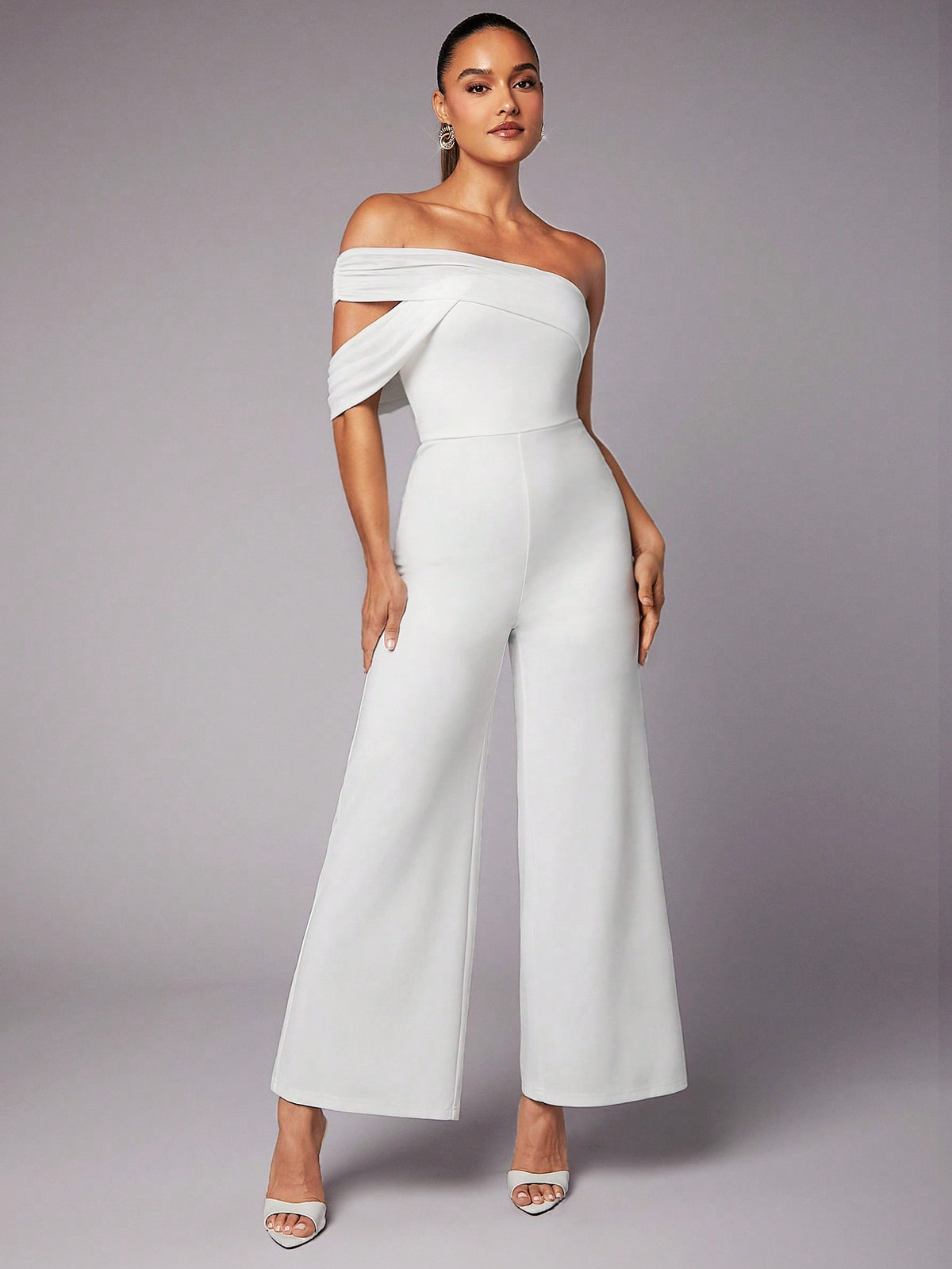 Women'S Wide-Leg Jumpsuit, Summer Outfits, White