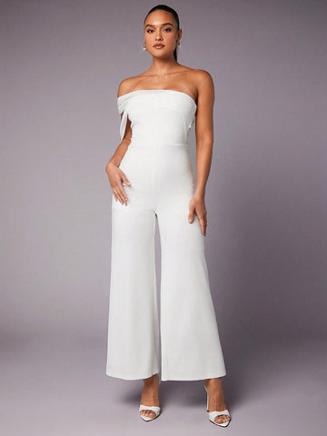 Women'S Wide-Leg Jumpsuit, Summer Outfits, White