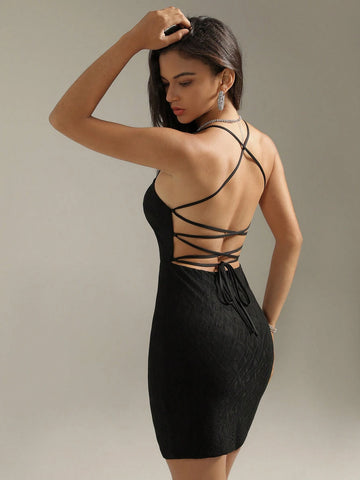 Women's Backless Strappy Cami Dress
