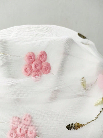 BAE Women's Floral Embroidery Mesh Dress