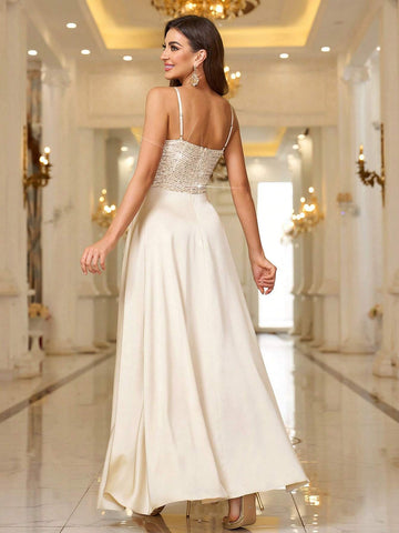 Women's Sequin Patchwork Charm Cami Dress