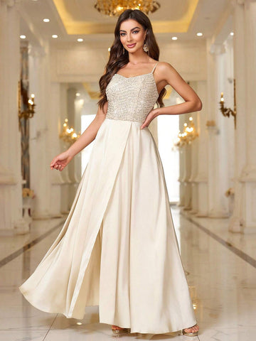 Women's Sequin Patchwork Charm Cami Dress