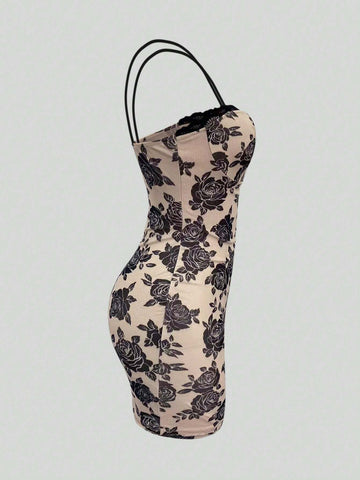 Women's Summer Lace Trim Strappy Sundress