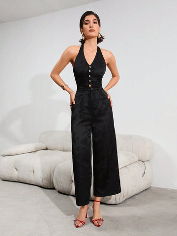 Random Printed Jumpsuit Pants