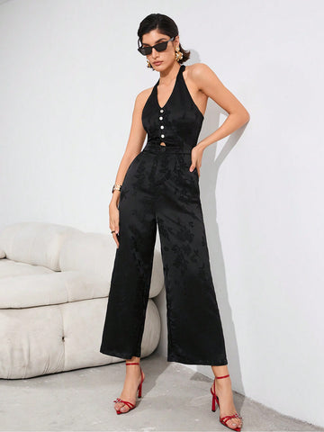 Random Printed Jumpsuit Pants