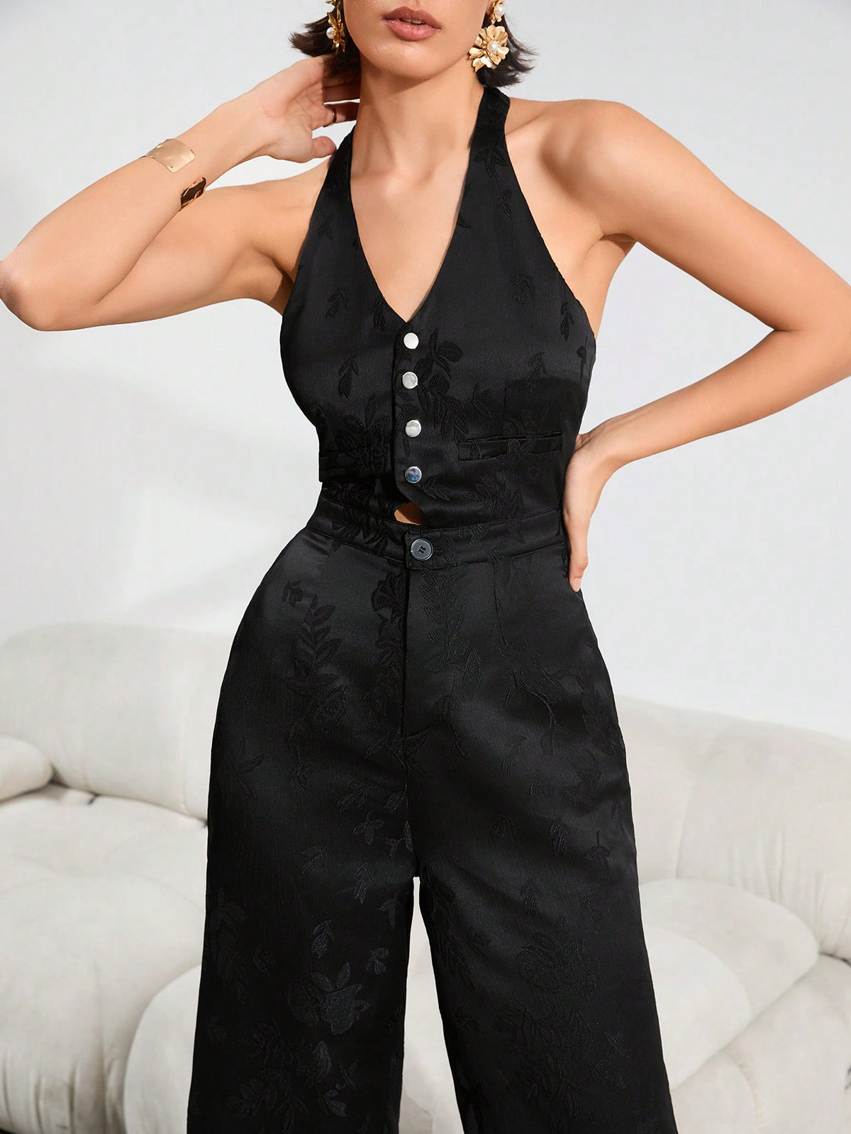 Random Printed Jumpsuit Pants