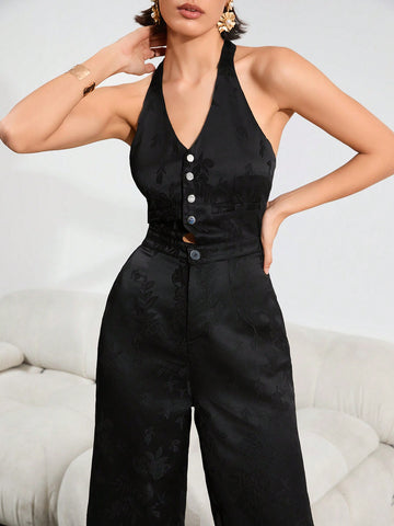 Random Printed Jumpsuit Pants