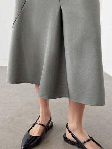 BIZwear Simple & Casual High Waist A-Line Skirt, Versatile