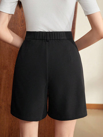 BIZwear Slant Pocket Solid Shorts Without Belt