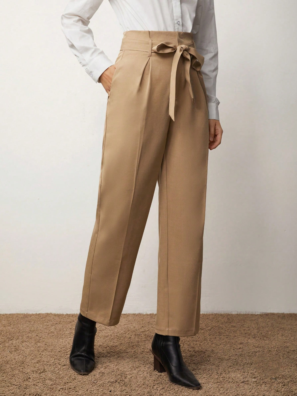 BIZwear Solid Slant Pocket Pants Without Belt